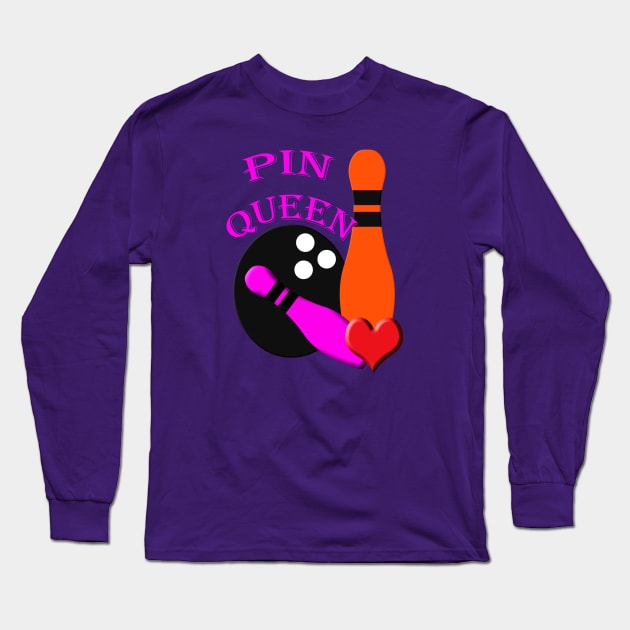 Pin queen Long Sleeve T-Shirt by AmandaRain